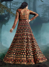 Load image into Gallery viewer, Buy fabulous black partywear traditional look heavy gown
