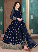 Load image into Gallery viewer, Mesmerizing Blue color Georgette Base Designer Anarkali Suit

