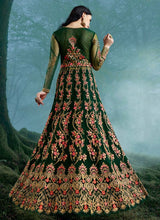 Load image into Gallery viewer, buy Glorious green partywear traditional look heavy Pakistani suit
