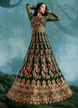 Load image into Gallery viewer, shop Glorious green partywear traditional look heavy Pakistani suit
