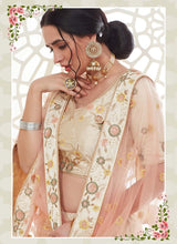 Load image into Gallery viewer, buy cream fantastic extraordinary weddingwear silk base lehenga choli
