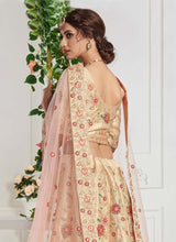 Load image into Gallery viewer, purchase ivory cream colored thread work with sequins silk base lehenga choli
