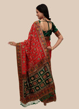Load image into Gallery viewer, buy Silk fabric Red color Occasion wear Traditional Patola Saree
