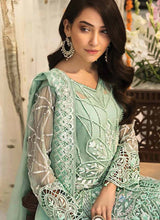 Load image into Gallery viewer, buy Alluring Pastel Green color Net fabric Pakistani Pant style salwar suit
