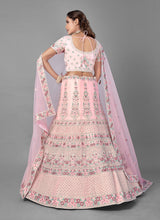 Load image into Gallery viewer, Order Light Pink Color Soft Net Fabric Resham Work Lehenga Choli
