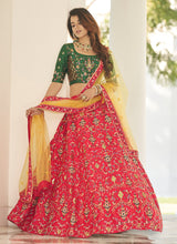 Load image into Gallery viewer, Shop online Thread With Sequins Embroidery Multi Color Work Lehenga Choli
