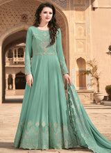 Load image into Gallery viewer, adorable sky blue traditional partywear gown
