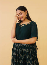 Load image into Gallery viewer, Buy Enchanting Look Georgette Fabric Black Color Anarkali Salwar Suit

