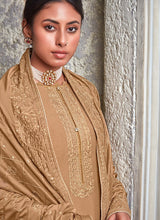 Load image into Gallery viewer, buy Beige Color Art Silk Fabric Sequins Work Pant Style Salwar Suit
