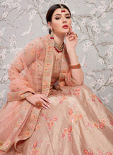Load image into Gallery viewer, Classy Light Brown Silk Base Sangeet Trendy Lehenga Choli Set
