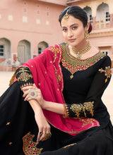 Load image into Gallery viewer, Buy smashing black partwear traditional look palazzo suit

