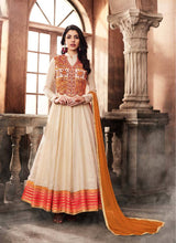 Load image into Gallery viewer, marvelous silk base anarkali suit with jacket and dupatta set
