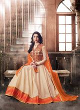 Load image into Gallery viewer, Order marvelous silk base anarkali suit with jacket and dupatta set
