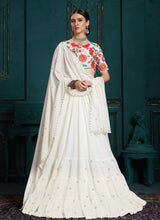 Load image into Gallery viewer, Trendy White Designer Georgette Base Sequins Work Lehenga Choli
