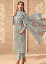 Load image into Gallery viewer, glamorous grey dress partywear salwar kameez
