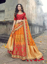 Load image into Gallery viewer, Astonishing multicolored stone work silk weave lehenga choli
