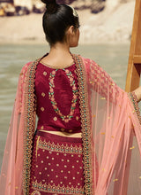 Load image into Gallery viewer, Order Maroon Color Silk Fabric Zari And Sequins Work Lehenga
