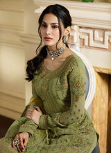 Load image into Gallery viewer, Buy now majestic green georgette base sharara suit
