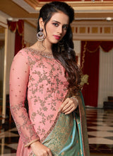 Load image into Gallery viewer, Buy phenomenal pastel pink colored georgette base sharara suit

