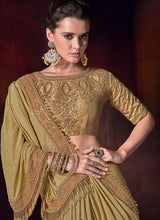 Load image into Gallery viewer, rich look beige colored base heavy work saree
