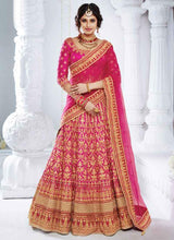 Load image into Gallery viewer, Shop rani color Bridal Look lehenga Choli with matching blouse
