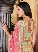 Load image into Gallery viewer, shop Pista Green Color Royal Look Lehenga With Matching Choli Set
