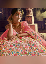 Load image into Gallery viewer, Shop Beautiful Look Heavy Resham Work Silk Base Bridal Lehenga Choli
