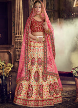 Load image into Gallery viewer, Eye-captivating off-white color bridal lehenga choli

