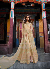 Load image into Gallery viewer, buy Charming cream heavily embroidered slit cut suit
