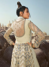 Load image into Gallery viewer, grab Beautiful off-white colored heavy work embroidered Pakistani suit
