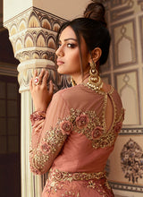 Load image into Gallery viewer, buy blissful brown colored heavy work embroidered designer gown
