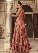 Load image into Gallery viewer, purchase blissful brown colored heavy work embroidered designer gown
