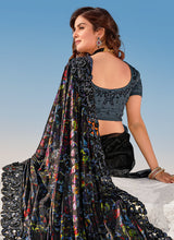 Load image into Gallery viewer, buy Fascinating Soft net base Black color Sequins and Stone work Saree
