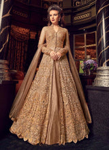 Load image into Gallery viewer, Beige Heavy Work Anarkali Suit With Dupatta Set
