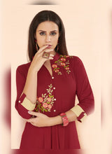 Load image into Gallery viewer, Buy attractive Red color georgette base casual wear gown

