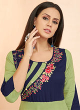 Load image into Gallery viewer, Buy pretty greencolor georgette base casual wear gown
