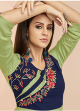 Load image into Gallery viewer, Shop pretty greencolor georgette base casual wear gown

