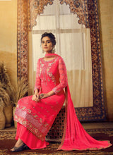 Load image into Gallery viewer, shop fantastic partywear Neon pink palazzo salwar suit
