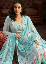 Load image into Gallery viewer, Buy Smart sky blue palazzo salwar suit set
