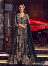 Load image into Gallery viewer, Buy Navy Blue Color Soft Net Base Anarkali Suit With Dupatta
