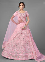 Load image into Gallery viewer, Pink color Georgette fabric Sequins and Mirror work Lehenga Choli
