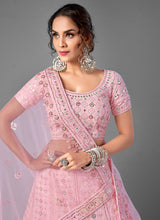 Load image into Gallery viewer, Buy Pink color Georgette fabric Sequins and Mirror work Lehenga Choli
