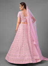 Load image into Gallery viewer, shop Pink color Georgette fabric Sequins and Mirror work Lehenga Choli

