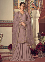 Load image into Gallery viewer, Luscious purple zari and dori base pakistani style salwar suit

