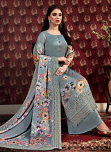 Load image into Gallery viewer, Buy classy grey colored designer party wear salwar suit
