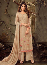 Load image into Gallery viewer, Superb cream color pakistani style palazzo suit set
