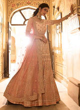 Load image into Gallery viewer, Order Peach Color Gota And Stone Work Crepe Material Lehenga Choli

