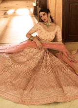 Load image into Gallery viewer, Buy Peach Color Gota And Stone Work Crepe Material Lehenga Choli
