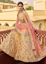 Load image into Gallery viewer, Buy now Yellow Color Zari And Stone Work Organza Material Lehenga Choli

