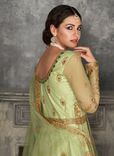 Load image into Gallery viewer, Pista color long anarkali dress
